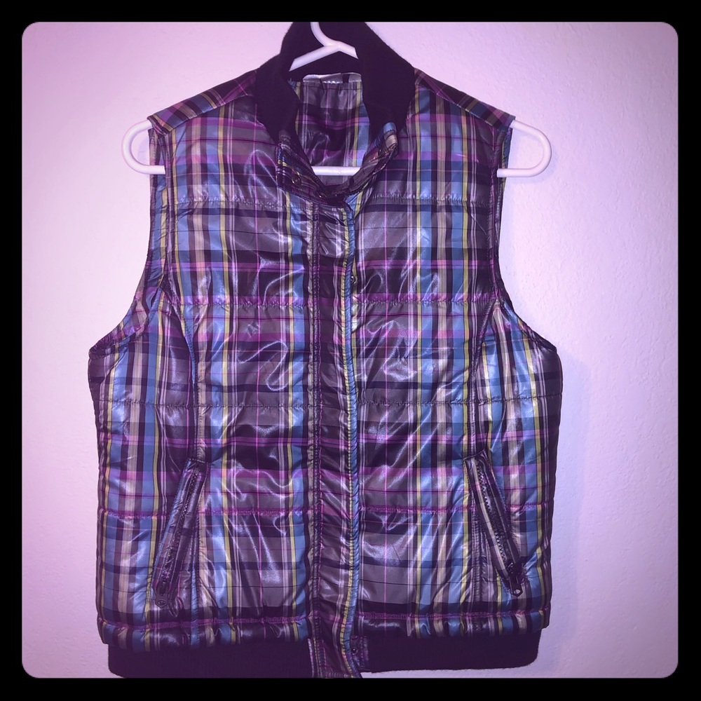 Christopher & Banks | Plaid puffer vest